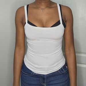 Aritzia Women's White Life Tumbler Tank Top